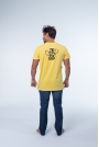 CAMISETAS MASCULINAS BONES COLLECTION AMARELO ESCURO ANZOL