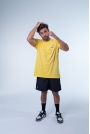 CAMISETAS MASCULINAS BONES COLLECTION AMARELO ESCURO GARRAFA