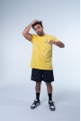 CAMISETAS MASCULINAS BONES COLLECTION AMARELO ESCURO GARRAFA
