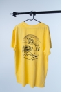 CAMISETAS MASCULINAS BONES COLLECTION AMARELO ESCURO GARRAFA