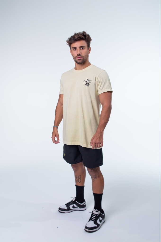CAMISETAS MASCULINAS BONES COLLECTION AMARELO CLARO