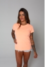 BABY LOOK FEMININO SALMÄO NEON