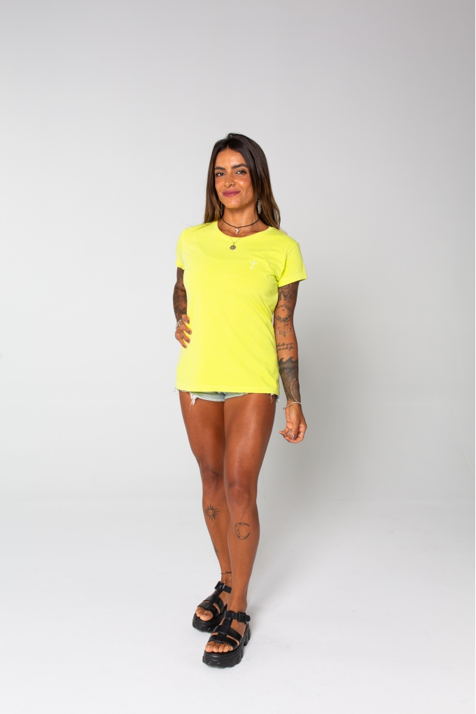 BABY LOOK FEMININO VERDE NEON